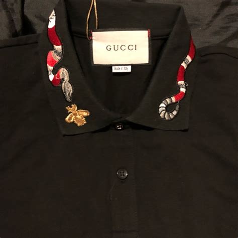 gucci snake collar plaid|gucci polo shirt snake collar.